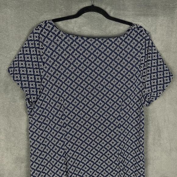 Talbots Dress Womens 2X Navy Short Sleeve Stretch Comfort Resort Travel Preppy - Picture 5 of 14